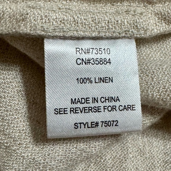 Uncle Frank 100% Linen Embroidered Sleeveless Midi Length PullOn Lagenlook Dress - Picture 7 of 8